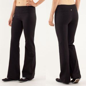 Lululemon Black Luon Mid Rise Groove Pants